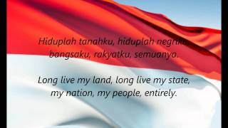 Indonesian National Anthem  quotIndonesia Rayaquot IDEN [upl. by Tiffanle]