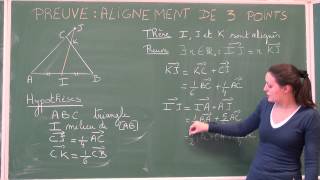 Démonstration vectorielle Alignement de trois points [upl. by Symon]