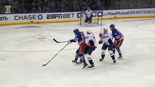 Artemi Panarin Hit Against TJ Oshie Causes Scrum [upl. by Herbst]