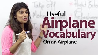 On an Airplane  English Vocabulary Lesson [upl. by Esinrahc]