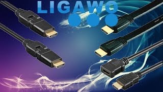 Hardware  HDMI Kabel 06  Ligawo HDMI Kabel winkelbar  drehbar Flachkabel Verlängerung [upl. by Ahsemac43]