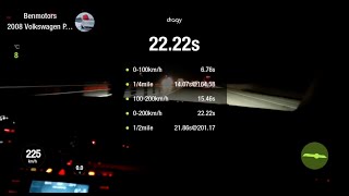 Volkswagen Phaeton W12 450hp  Acceleration 0225 kmh Dragy [upl. by Ramsden425]