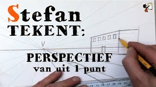 Hoe teken je een 1 punt perspectief  Stefan Tekent Les 6 [upl. by Ocramed]