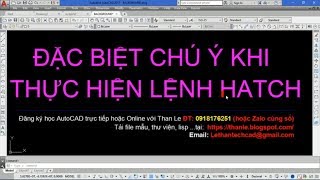 Những điểm đặc biệt cần lưu ý khi thực hiện lệnh HATCH trong AutoCAD [upl. by Royal]