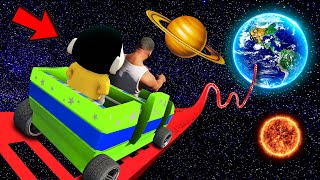 SHINCHAN AND FRANKLIN TRIED THE ROLLER COASTER MELA CHALLENGE TO SPACE WITH DIFFERENT PLANETS GTA 5 [upl. by Wheelwright308]