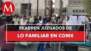 Con largas filas juzgados del TSJ de CdMx reinician actividades tras cierre por covid19 [upl. by Cece]