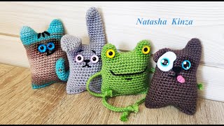 1 ОПИСАНИЕ  4 ИГРУШКИ мастер класс для начинающих1 KNITTING PATTERN  4 ANIMALS for beginners [upl. by Placida]