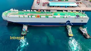 docking of carship by malayan towage ampsalvage corpsalvtug Philippines [upl. by Enineg954]