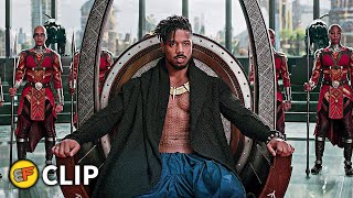 Killmonger Becomes the King of Wakanda Scene  Black Panther 2018 Movie Clip HD 4K [upl. by Siuoleoj]