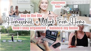 ✨HOMESCHOOL DAY IN THE LIFE AS A WORK FROM HOME MOM  daily homeschool routine  classroom tour [upl. by Naziaf]