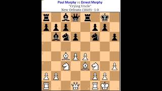 Morphy Chess game best secrfice the prices poul Morphy vs Ernest Morphy [upl. by Nolyk323]