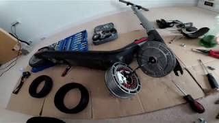 Ninebot Segwas ES1 ES2 ES4 front tyre replacement [upl. by Aralk761]