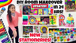 DIY Room Makeover in 24 Hrs😱🎀✨️  NEW STATIONERY SUPPLIES🤩  Riyas Amazing World [upl. by Fishbein]