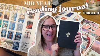 MIDYEAR BOOK JOURNAL FLIP THROUGH  reading trackers BUJO spreads [upl. by Bronk]