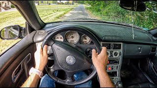 2000 Mercedes SLK 200 Kompressor 20 i 163HP 0100 POV Test Drive 1210 Joe Black [upl. by Nwahser368]