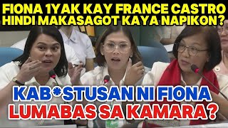 FIONA 1YK KAY FRANCE CASTRO HINDI MAKSAGOT KAYA NAP1KONKABSTUSN NI FIONA LUMBAS SA KAMARA [upl. by Redyr697]