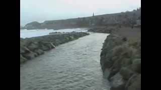 River Carron Soliton waves at Stonehaven Scotland Stonehven Flood Group [upl. by Ateloj]