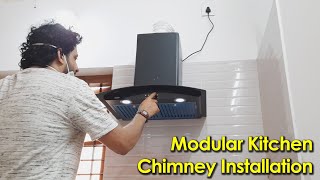 Modular Kitchen Chimney  Kitchen Chimney Installation by Technician  KAFF Electrical Chimney [upl. by Elem]