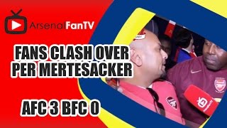 Fans Clash Over Mertesacker  Arsenal 3 Burnley 0 [upl. by Lledor]