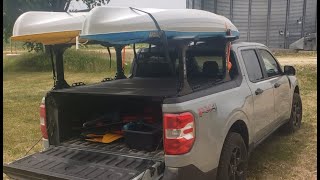 22 Ford Maverick Kayaks racks hard cover walk around [upl. by Alokin]