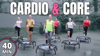 40 MIN Trampoline CARDIO Workout  JUMPSPORT Rebounder  Strength  Core [upl. by Briano94]