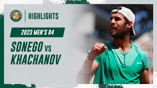 Khachanov vs Sonego Round 4 Highlights  RolandGarros 2023 [upl. by Hannazus]