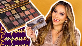 HUDA BEAUTY EMPOWERED EYESHADOW PALETTE REVIEW amp MAKEUP TUTORIAL [upl. by Alracal]