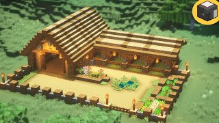 Minecraft How to build BARN in Minecraft  Minecraft Building Ideas [upl. by Atiuqet]