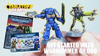 How To Get Started with Warhammer 40000 and Paint Your First Miniatures Necrons and Space Marines [upl. by Lilith860]