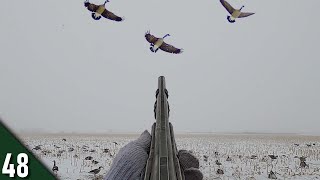 SNOWSTORM Got the Geese in TIGHT Limited Out  EPIC Field Goose Hunt [upl. by Alida]