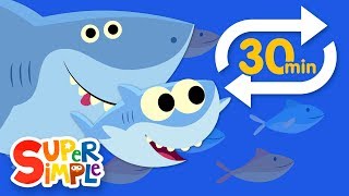 Baby Shark Extended Mix  30 Mins  Kids Songs  Super Simple Songs [upl. by Ahsilef]