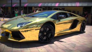 Worlds First Gold Plated Lamborghini Aventador LP7004 unveiled [upl. by Button]