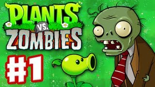 Plants vs Zombies  Gameplay Walkthrough Part 1  World 1 HD [upl. by Ellednahs357]