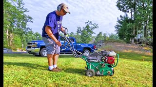 Renting Aerator from Home Depot Tips Tricks amp Save Money DIY Ryan Lawnaire IV Aerate Lawn Yourself [upl. by Navaj]