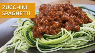 Keto Zucchini Spaghetti Zucchetti  Low Carb Spaghetti Noodles KetoBox [upl. by Esenaj]