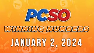 P49M Jackpot Ultra Lotto 658 2D 3D 6D Lotto 642 and Super Lotto 649  January 2 2024 [upl. by Ytineres165]