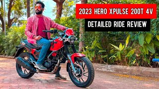 2023 Hero Xpulse 200T 4v Detailed Ride Review  Mileage  Price [upl. by Ahsenor]