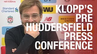 Jürgen Klopps preHuddersfield press conference  Sturridge Henderson and VAR talk [upl. by Ragas]