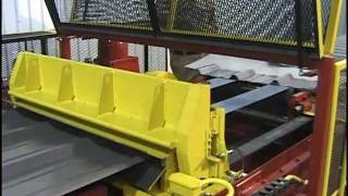 Bradbury Flying PostCut Metal Building Panel Rollforming Line [upl. by Isidora]