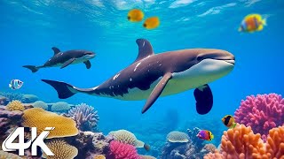 NEW 4HRS Stunning 4K Underwater Wonders  Relaxing Music  Coral Reefs Fishamp Colorful Sea Life [upl. by Naaitsirhc]