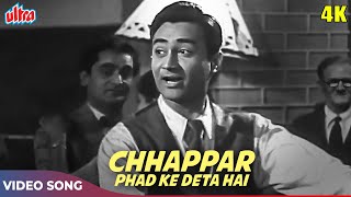 Dene Wala Jab Bhi Deta Pura Chappar Phad Ke Deta Hai  Kishore Kumar  Dev Anand  Funtoosh Songs [upl. by Tshombe]