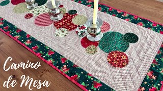 Aprovecha tus retales Camino de mesa navidad Tutorial gratuito 195 [upl. by Jennee139]