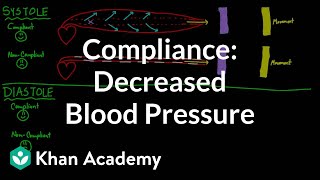 Compliance  decreased blood pressure  Circulatory system physiology  NCLEXRN  Khan Academy [upl. by Pesvoh]