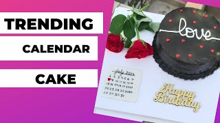 Trending calendar cake banaya tha par last mein changes karne pad gaye  😥 [upl. by Ilwain606]