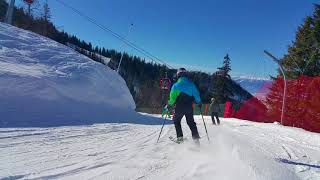 Skiing in Romania Poiana Brasov Drumul Rosu [upl. by Naivat]