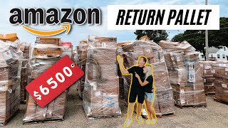 We Bought An Amazon Returns Pallet For 525  Unboxing 6500 In MYSTERY Items [upl. by Ahcila541]