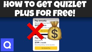 HOW TO GET QUIZLET PLUS FOR FREE EASY [upl. by Seibold]