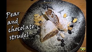 VEGAN PEAR AND CHOCOLATE STRUDEL STRUDEL DI PERE E CIOCCOLATO SENZA UOVA SENZA BURRO E SENZA LATTE [upl. by Yroger749]