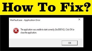 How To Fix WerFaultexe Application Error In Windows 7810 [upl. by Hsital331]