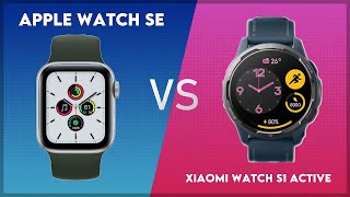 Apple Watch SE vs Xiaomi Watch S1 Active Comparison [upl. by Atinrahs]